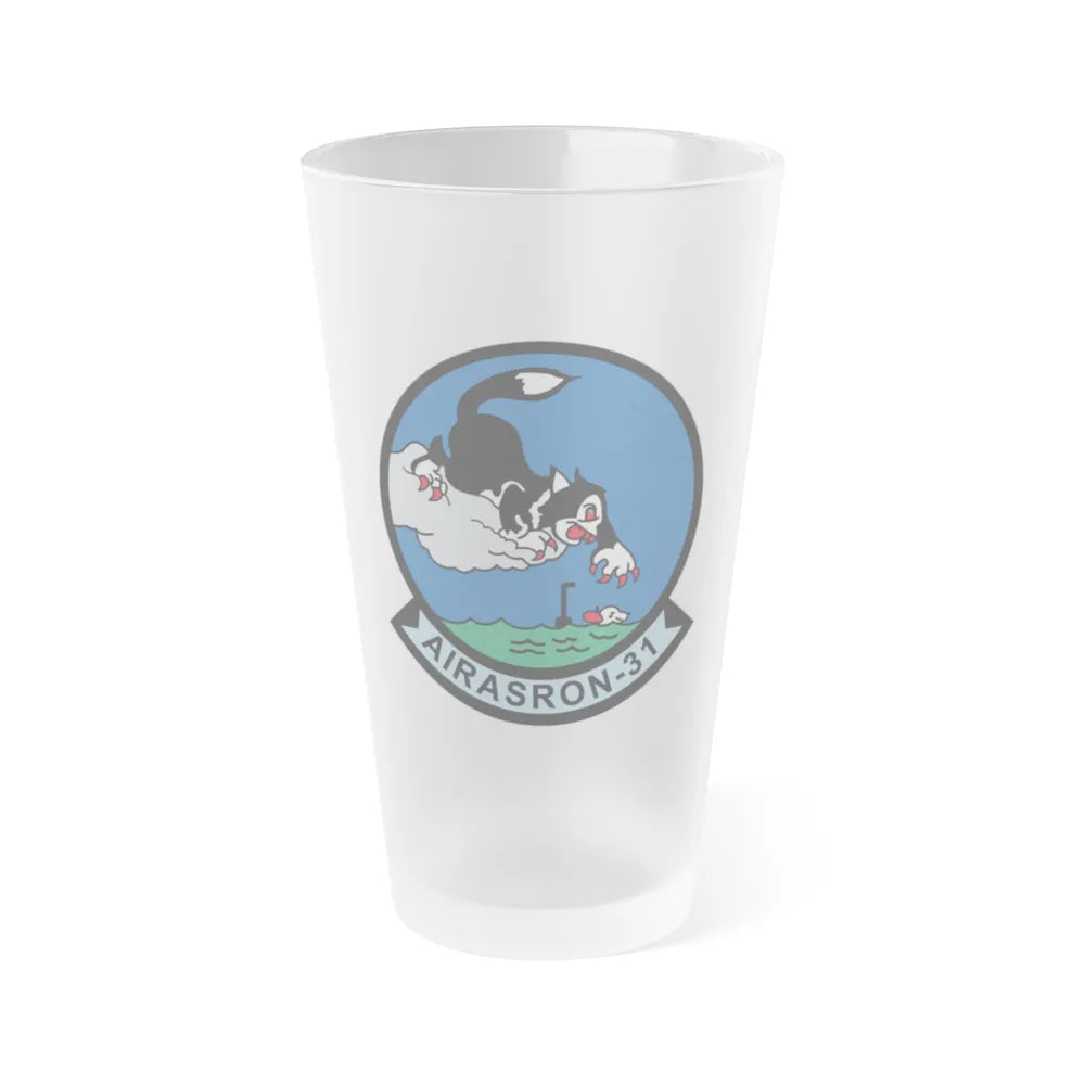 AIRASRON 31 (U.S. Navy) Frosted Pint Glass 16oz-Go Mug Yourself