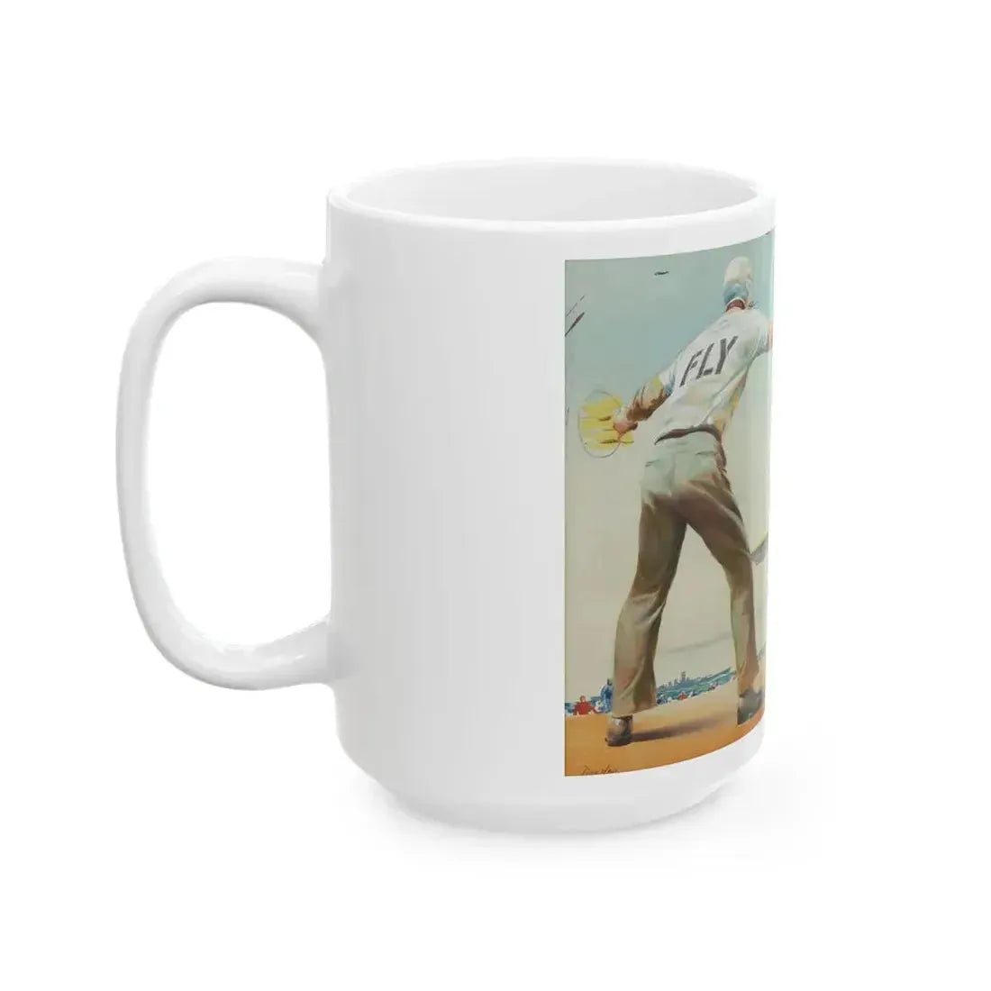 Aircraft Carrier illustration - White Coffee Mug - Go Mug Yourself