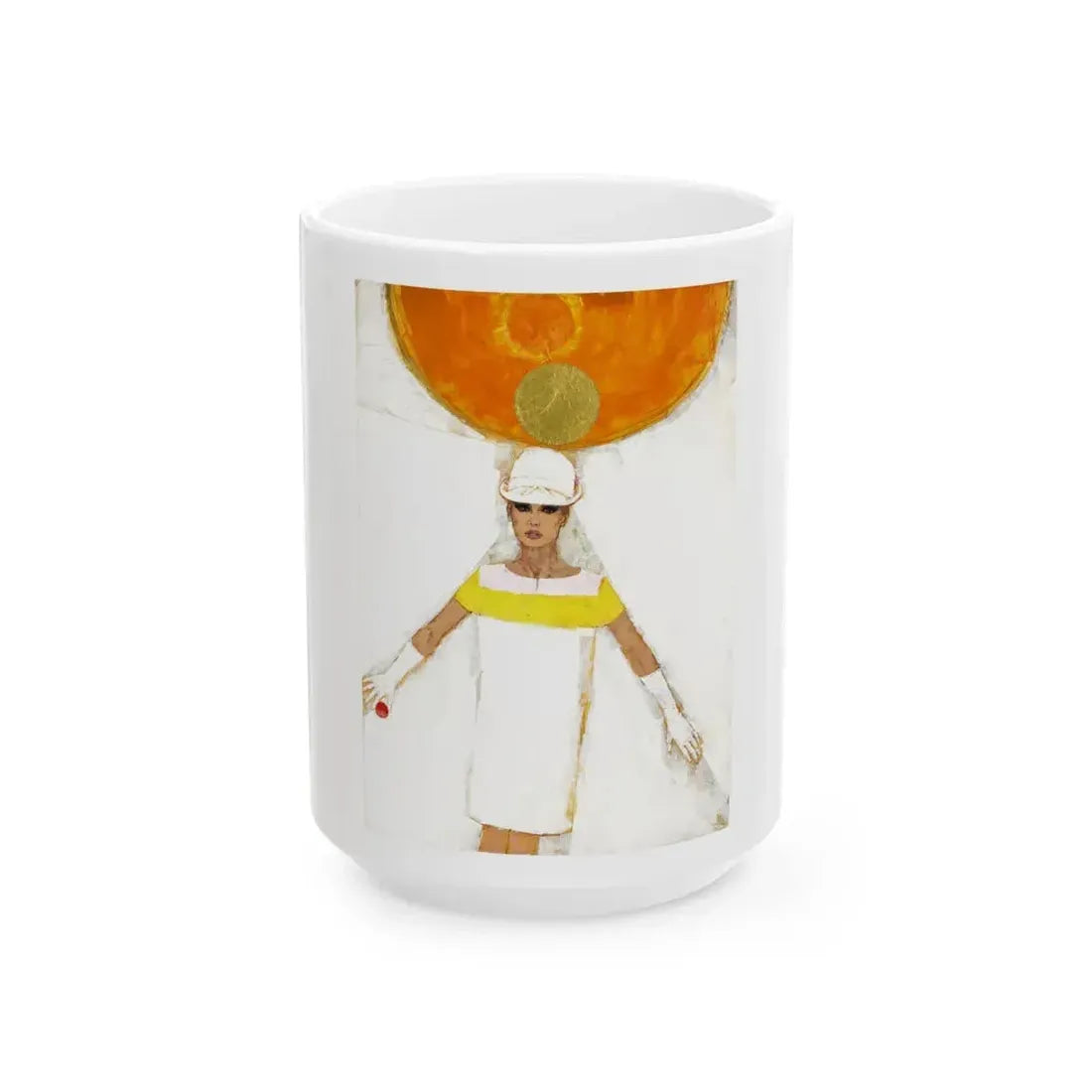 Airline Hostess, Harper's & Queen, 1965 - White Coffee Mug 15oz - Go Mug Yourself