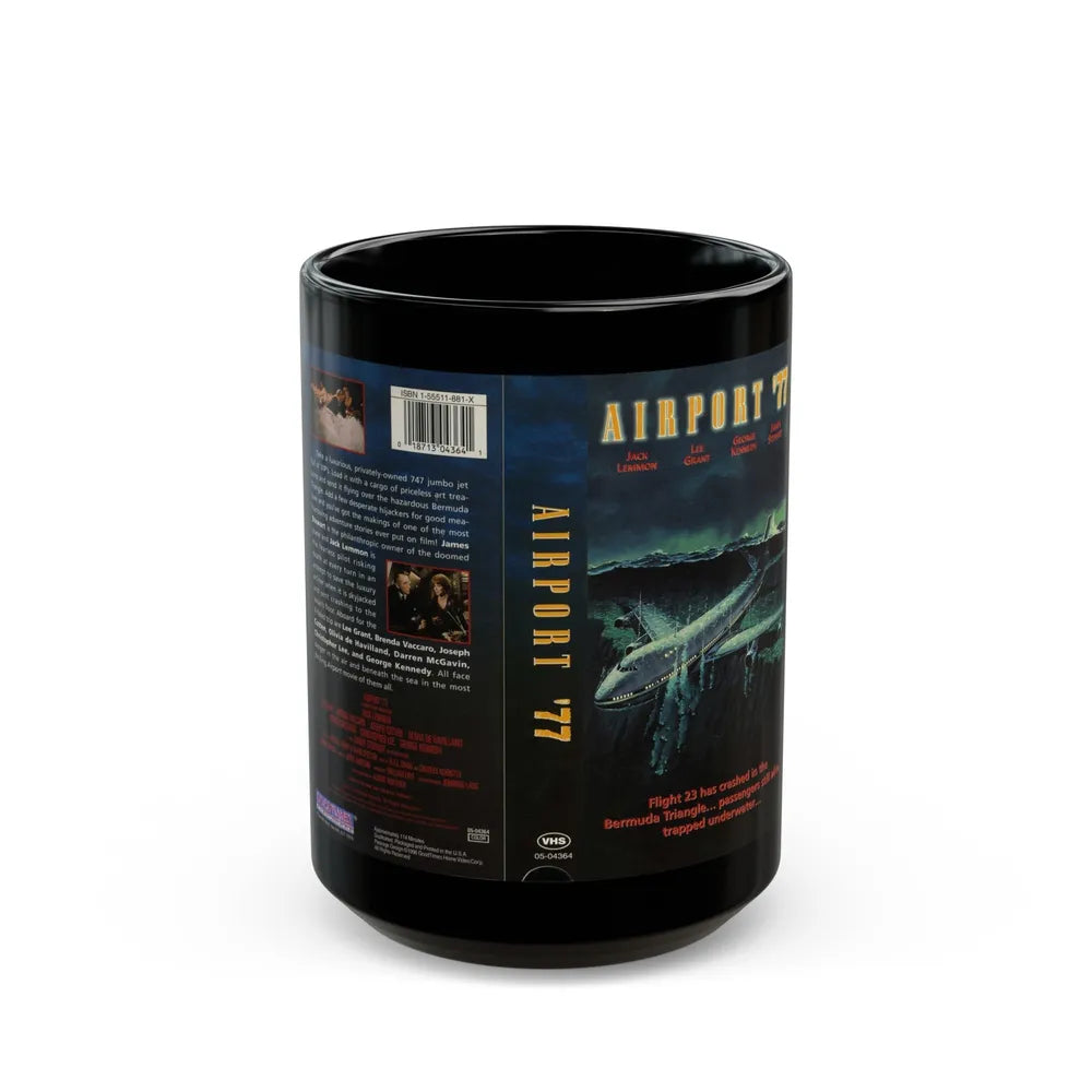 AIRPORT 77 (VHS COVER) - Black Coffee Mug-15oz-Go Mug Yourself