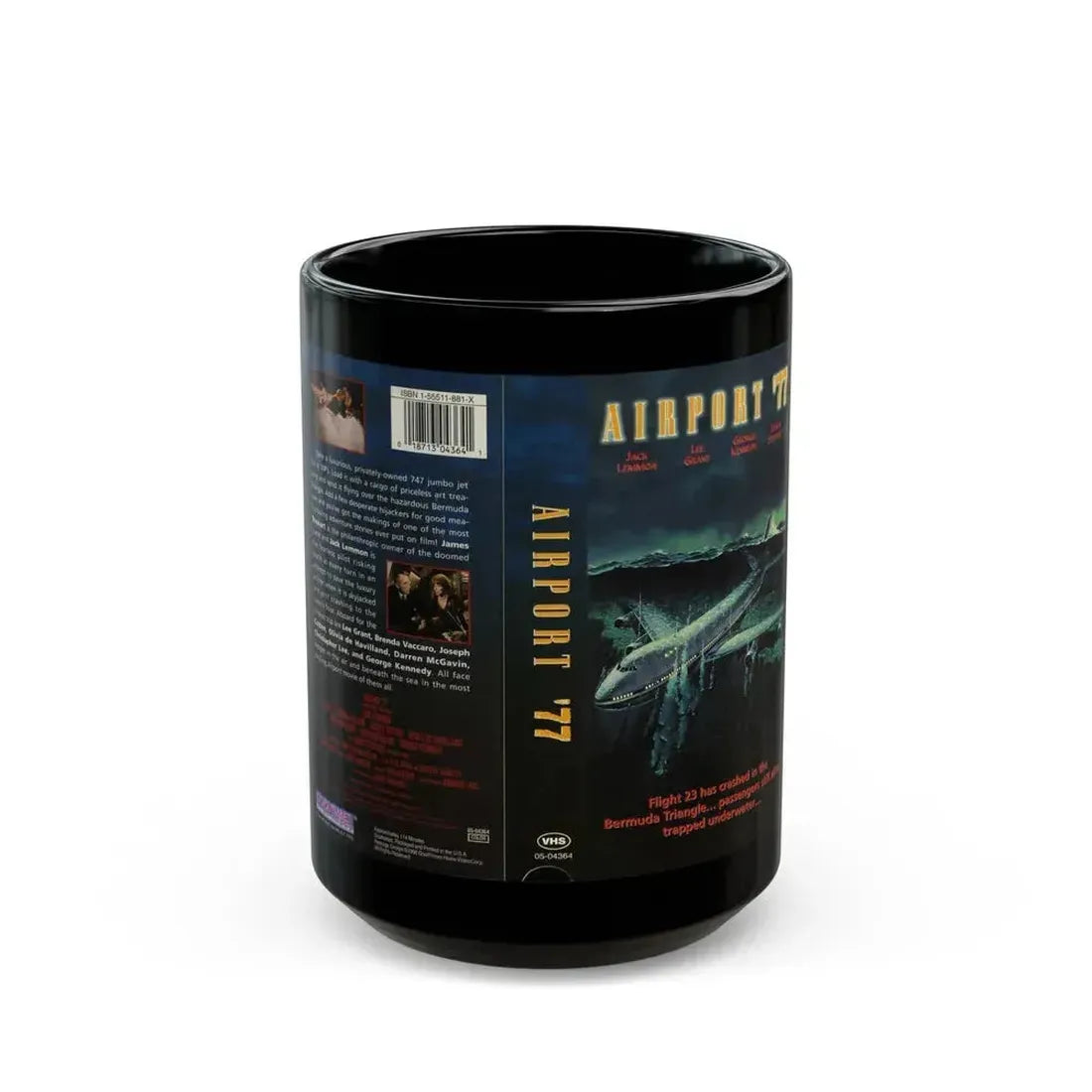 AIRPORT 77 (VHS COVER) - Black Coffee Mug 15oz - Go Mug Yourself