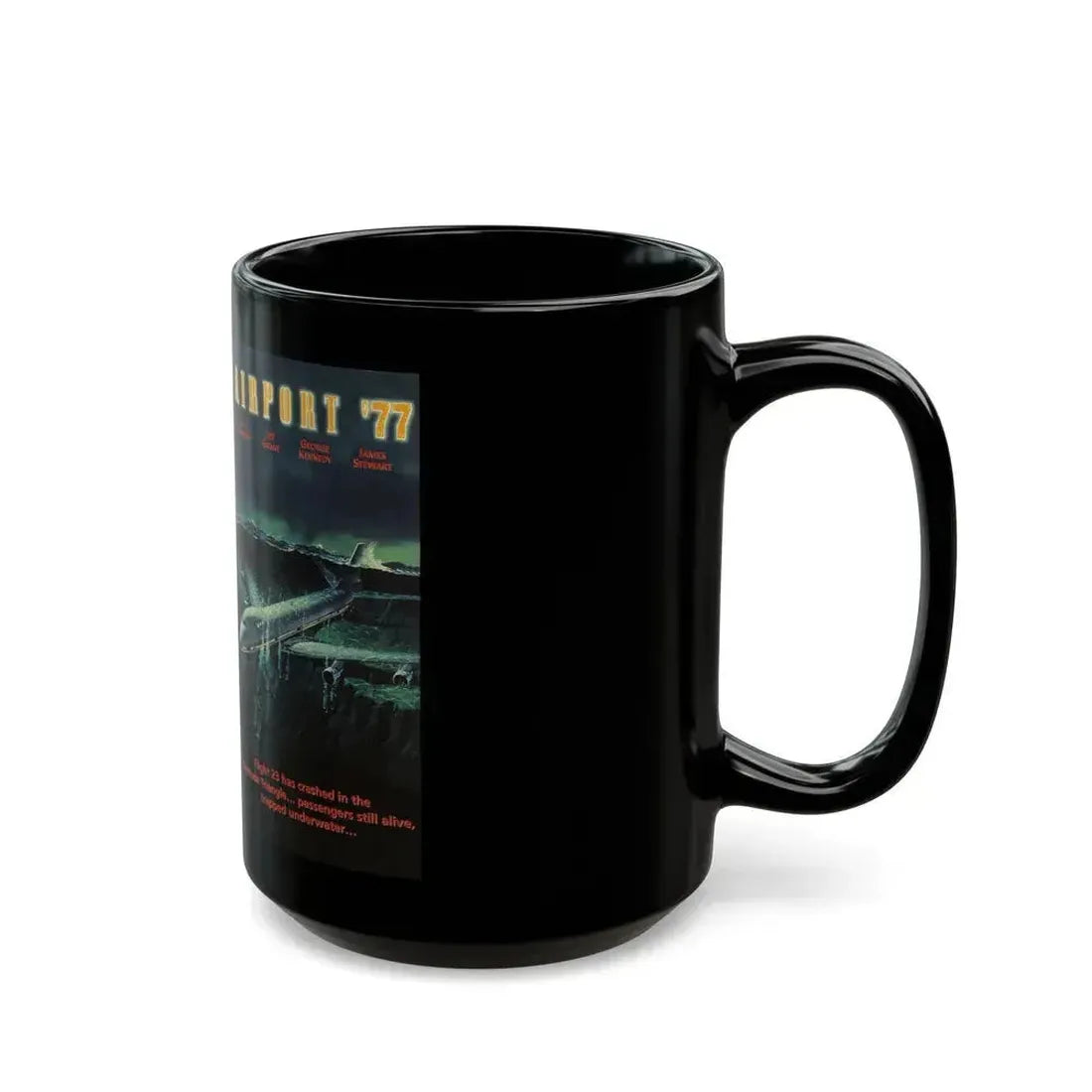 AIRPORT 77 (VHS COVER) - Black Coffee Mug - Go Mug Yourself