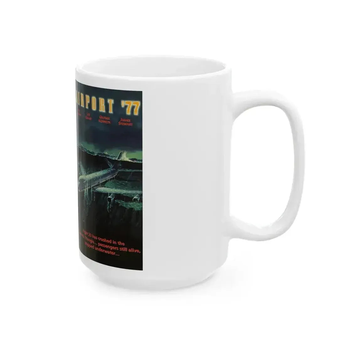 AIRPORT 77 (VHS COVER) - White Coffee Mug - Go Mug Yourself