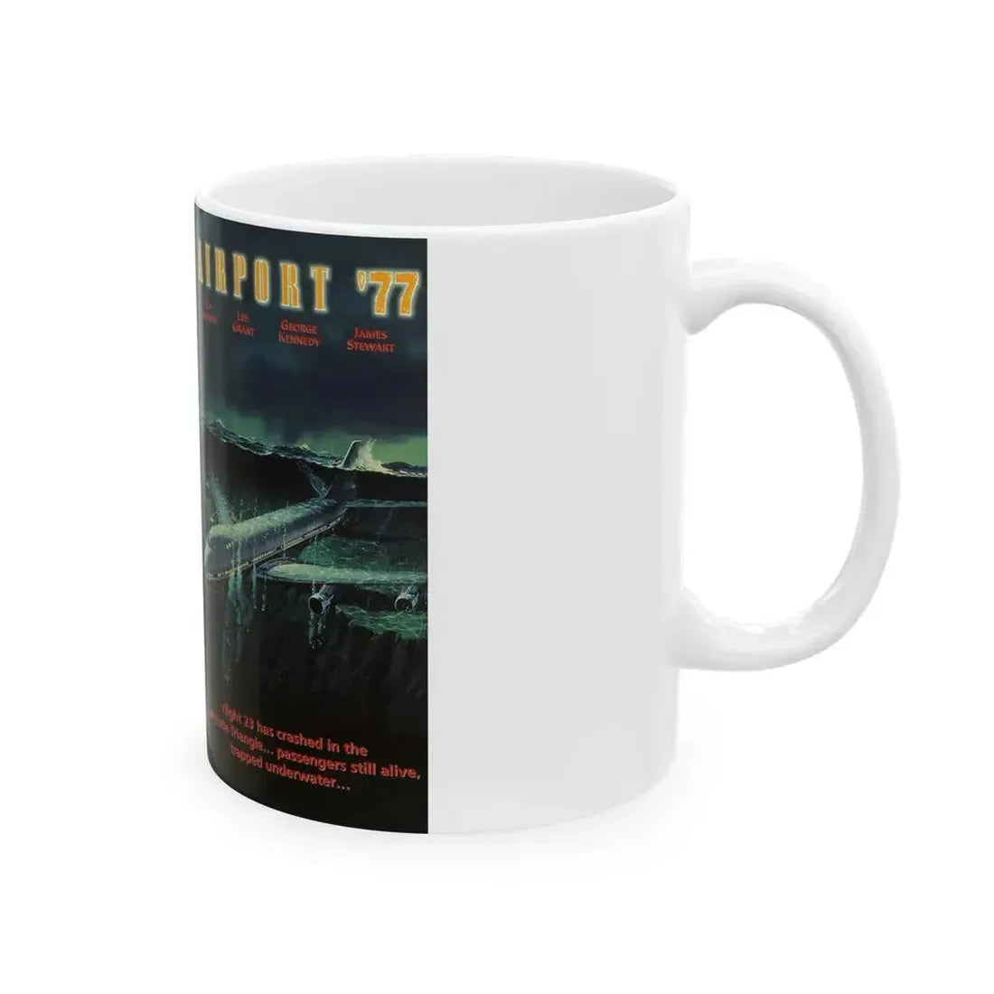 AIRPORT 77 (VHS COVER) - White Coffee Mug - Go Mug Yourself