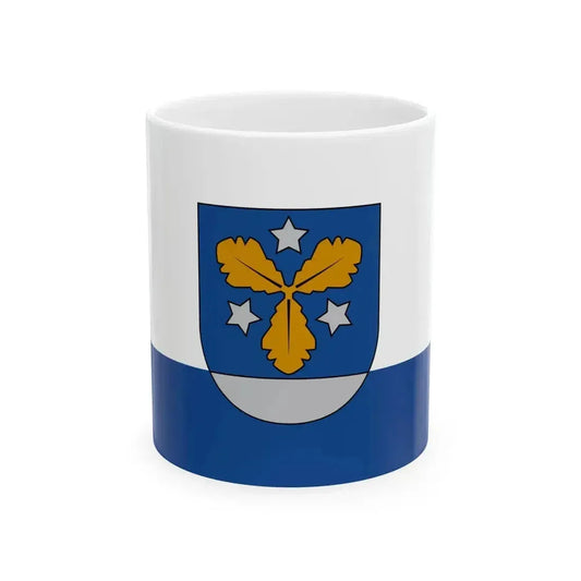 Aizkraukle flag (Latvia) White Coffee Mug 11oz - Go Mug Yourself