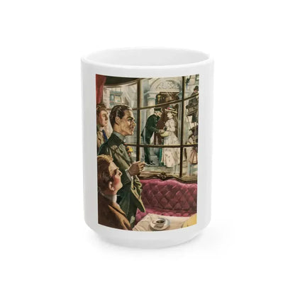 A.J. Raffles as depicted in 1955 - White Coffee Mug 15oz - Go Mug Yourself