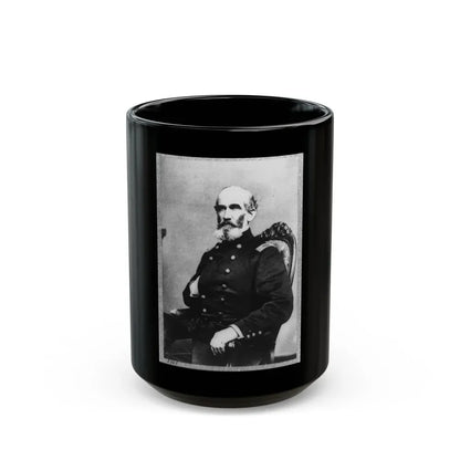 A.J. Smith, Three-Quarter Length Portrait, Seated, Facing Right, Right Hand In His Coat (U.S. Civil War) Black Coffee Mug 15oz - Go Mug Yourself