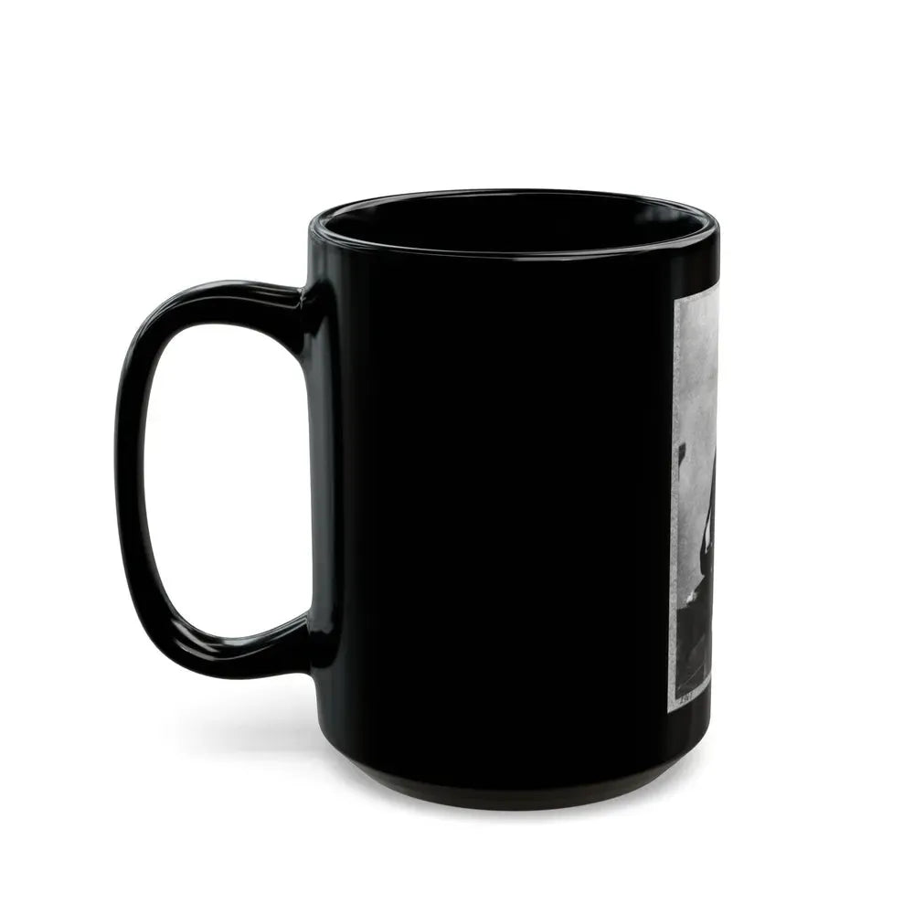 A.J. Smith, Three-Quarter Length Portrait, Seated, Facing Right, Right Hand In His Coat (U.S. Civil War) Black Coffee Mug - Go Mug Yourself