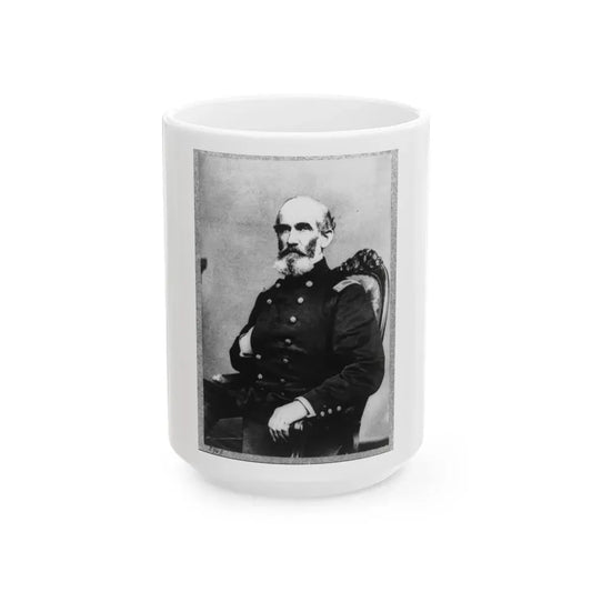 A.J. Smith, Three-Quarter Length Portrait, Seated, Facing Right, Right Hand In His Coat (U.S. Civil War) White Coffee Mug 15oz - Go Mug Yourself