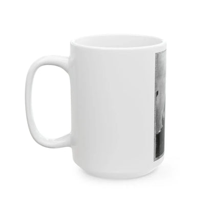 A.J. Smith, Three-Quarter Length Portrait, Seated, Facing Right, Right Hand In His Coat (U.S. Civil War) White Coffee Mug - Go Mug Yourself