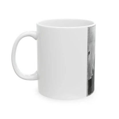 A.J. Smith, Three-Quarter Length Portrait, Seated, Facing Right, Right Hand In His Coat (U.S. Civil War) White Coffee Mug - Go Mug Yourself