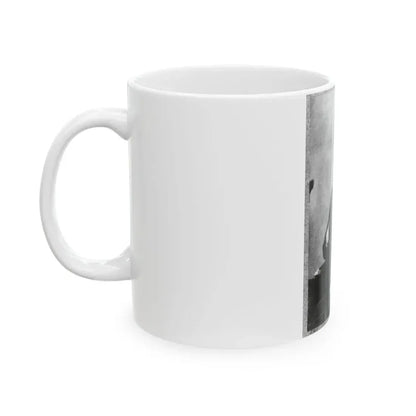 A.J. Smith, Three-Quarter Length Portrait, Seated, Facing Right, Right Hand In His Coat (U.S. Civil War) White Coffee Mug - Go Mug Yourself