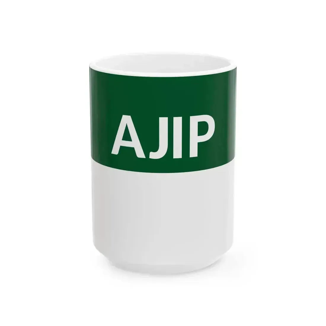 AJIP Flag (Pakistan) White Coffee Mug 15oz - Go Mug Yourself