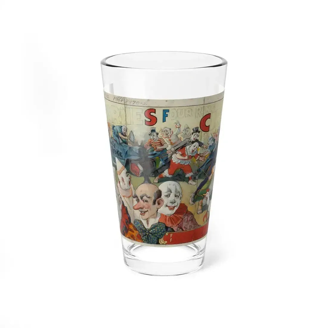 Al G. Barnes Four Ring Circus, original poster art, circa 1930s (Magazine Illustration) Pint Glass 16oz 16oz - Go Mug Yourself