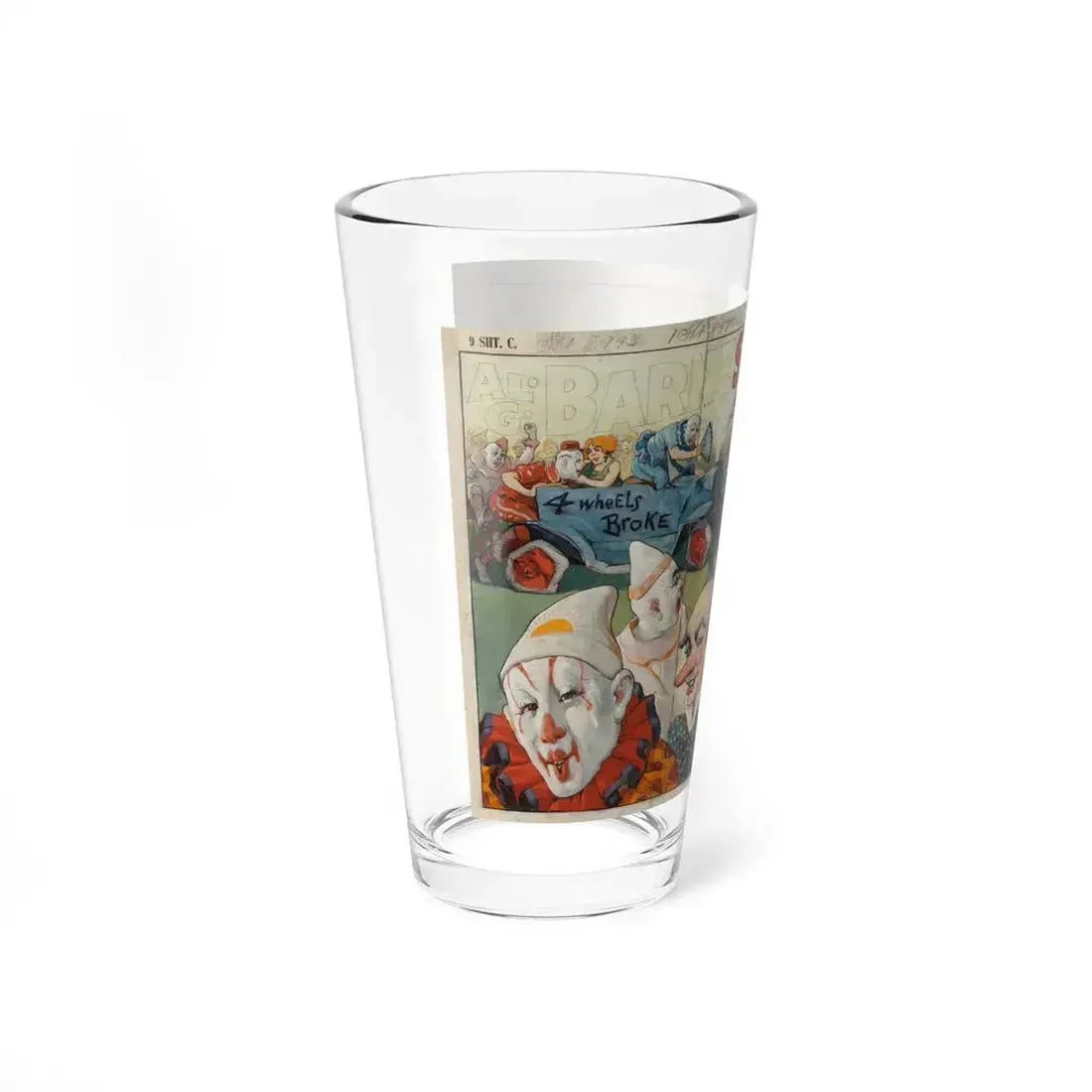 Al G. Barnes Four Ring Circus, original poster art, circa 1930s (Magazine Illustration) Pint Glass 16oz - Go Mug Yourself