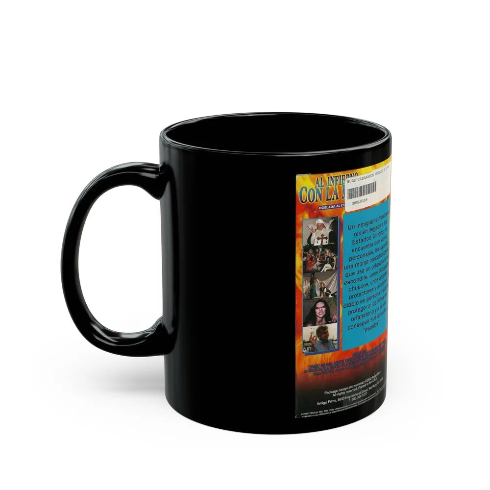 AL INFIERNO CON LA MIGRA (VHS COVER) - Black Coffee Mug-Go Mug Yourself