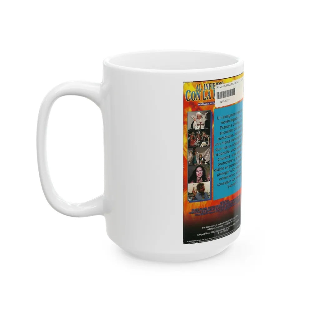 AL INFIERNO CON LA MIGRA (VHS COVER) - White Coffee Mug-Go Mug Yourself