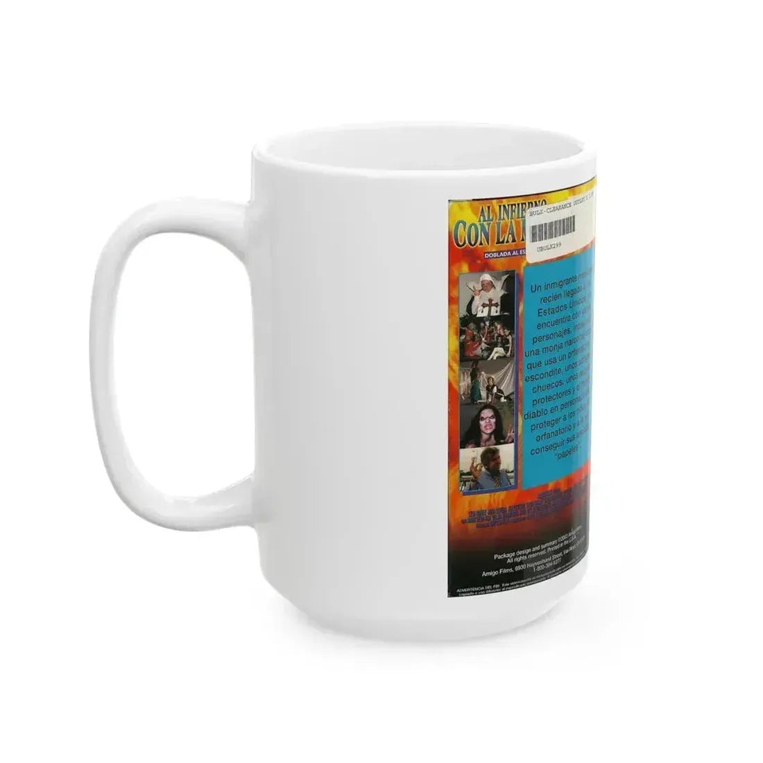 AL INFIERNO CON LA MIGRA (VHS COVER) - White Coffee Mug - Go Mug Yourself