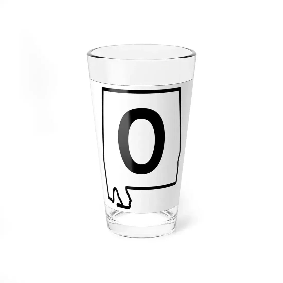 Alabama 0 1960 template (Alabama) (Road Sign) Pint Glass 16oz 16oz - Go Mug Yourself