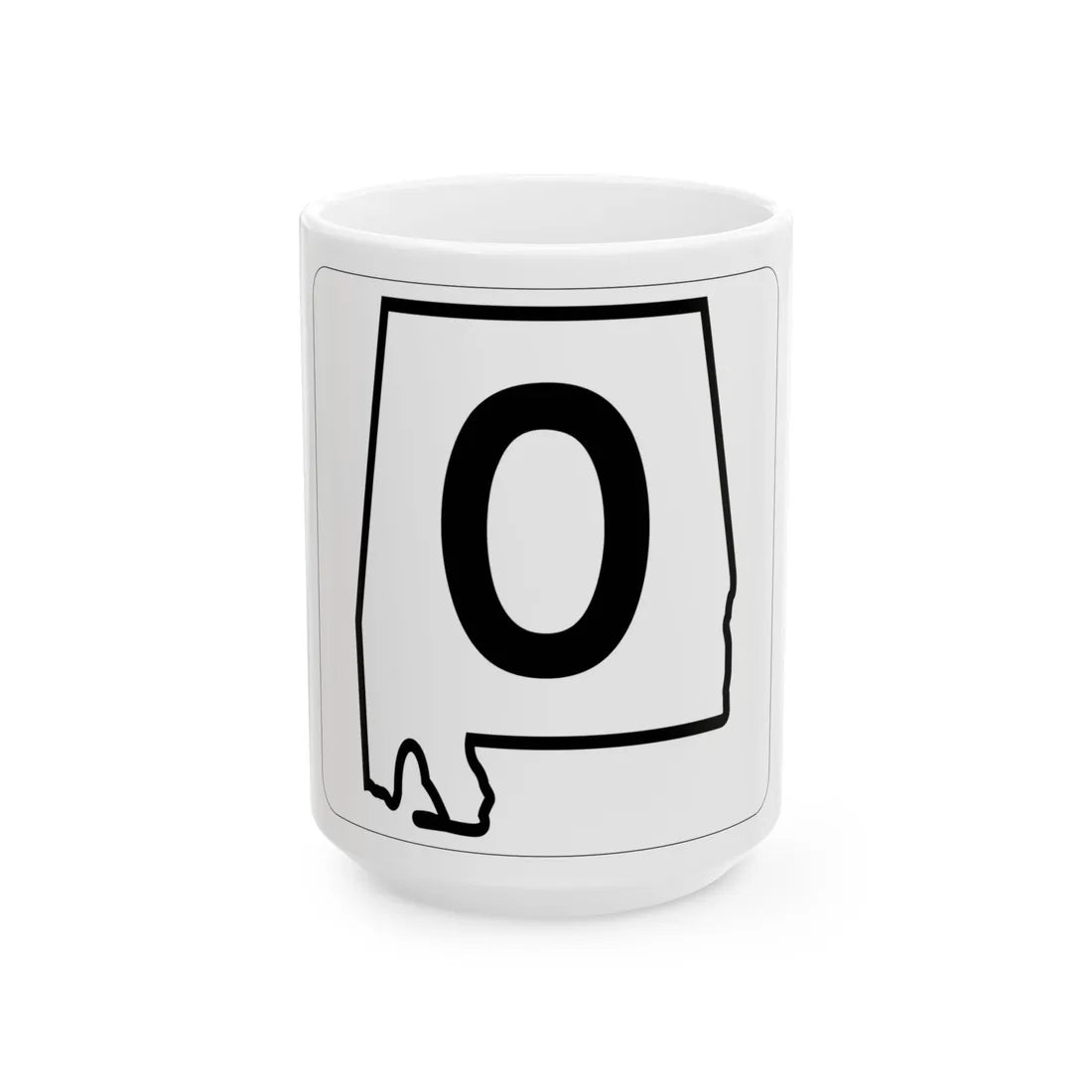Alabama 0 1960 template (Alabama) (Road Sign) White Coffee Mug 15oz - Go Mug Yourself