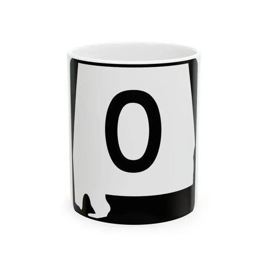 Alabama 0 (Alabama) (Road Sign) White Coffee Mug 11oz - Go Mug Yourself