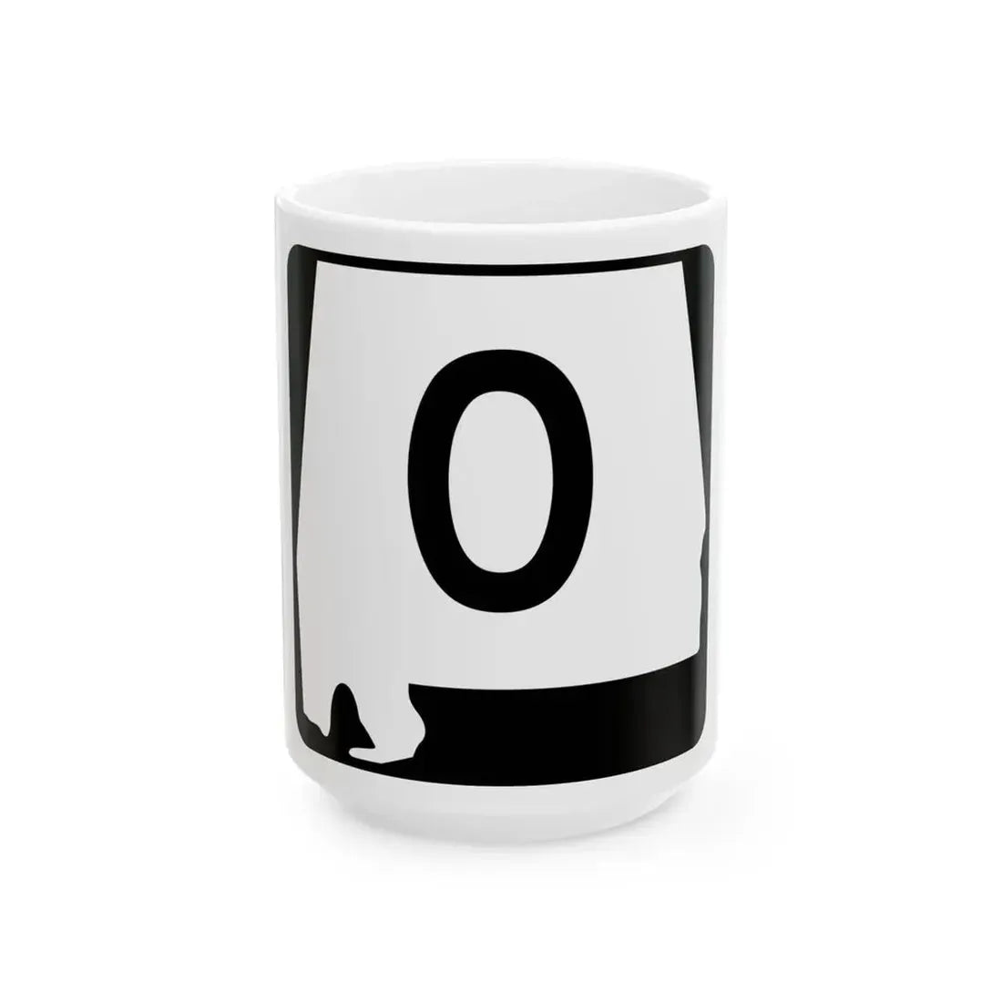 Alabama 0 (Alabama) (Road Sign) White Coffee Mug 15oz - Go Mug Yourself