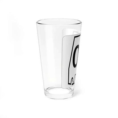 Alabama 00 1960 template (Alabama) (Road Sign) Pint Glass 16oz - Go Mug Yourself