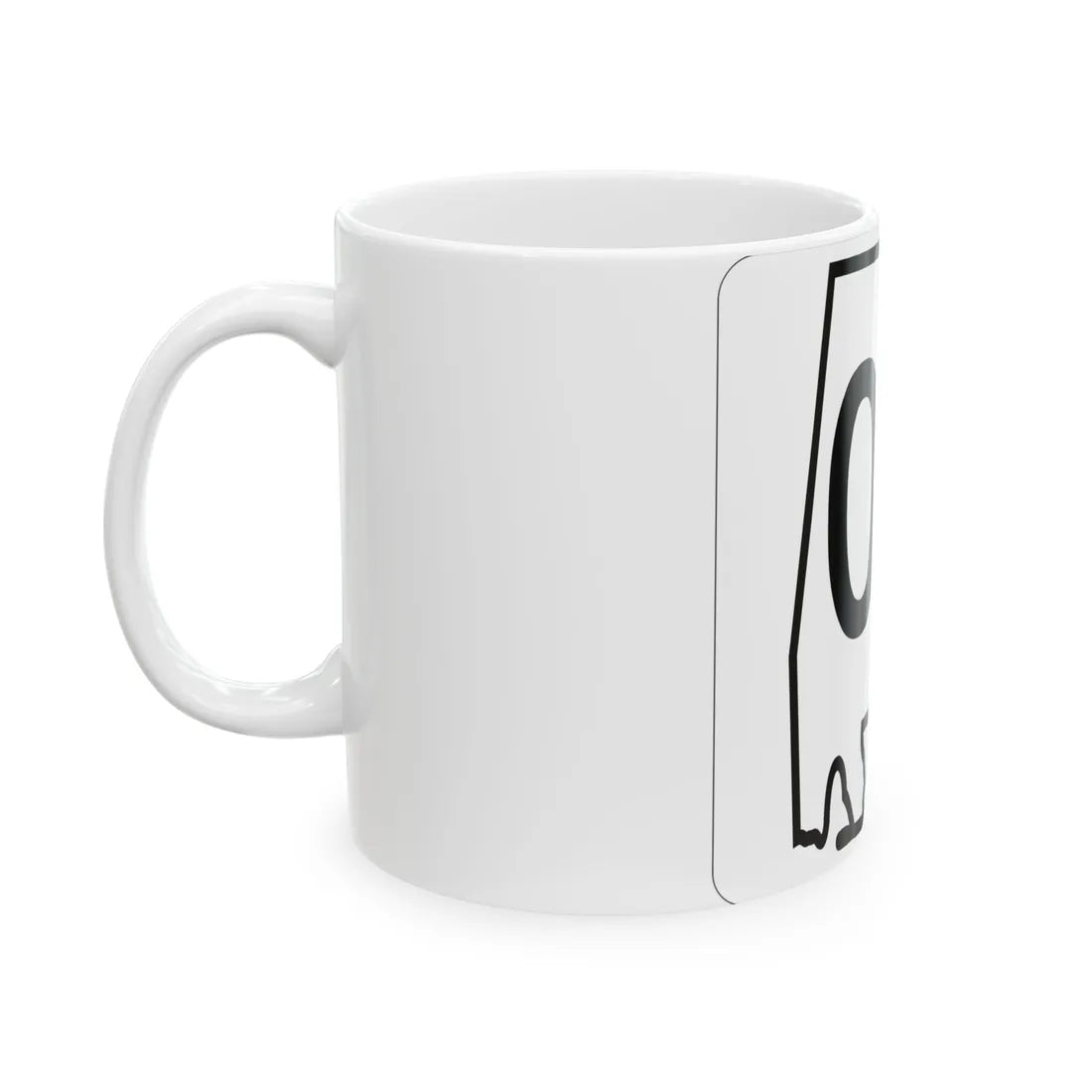 Alabama 00 1960 template (Alabama) (Road Sign) White Coffee Mug - Go Mug Yourself