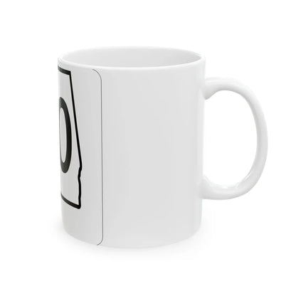 Alabama 00 1960 template (Alabama) (Road Sign) White Coffee Mug - Go Mug Yourself