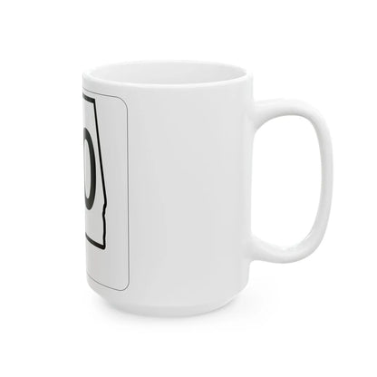 Alabama 00 1960 template (Alabama) (Road Sign) White Coffee Mug - Go Mug Yourself