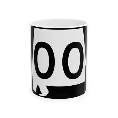 Alabama 00 Template (Alabama) (Road Sign) White Coffee Mug 11oz - Go Mug Yourself