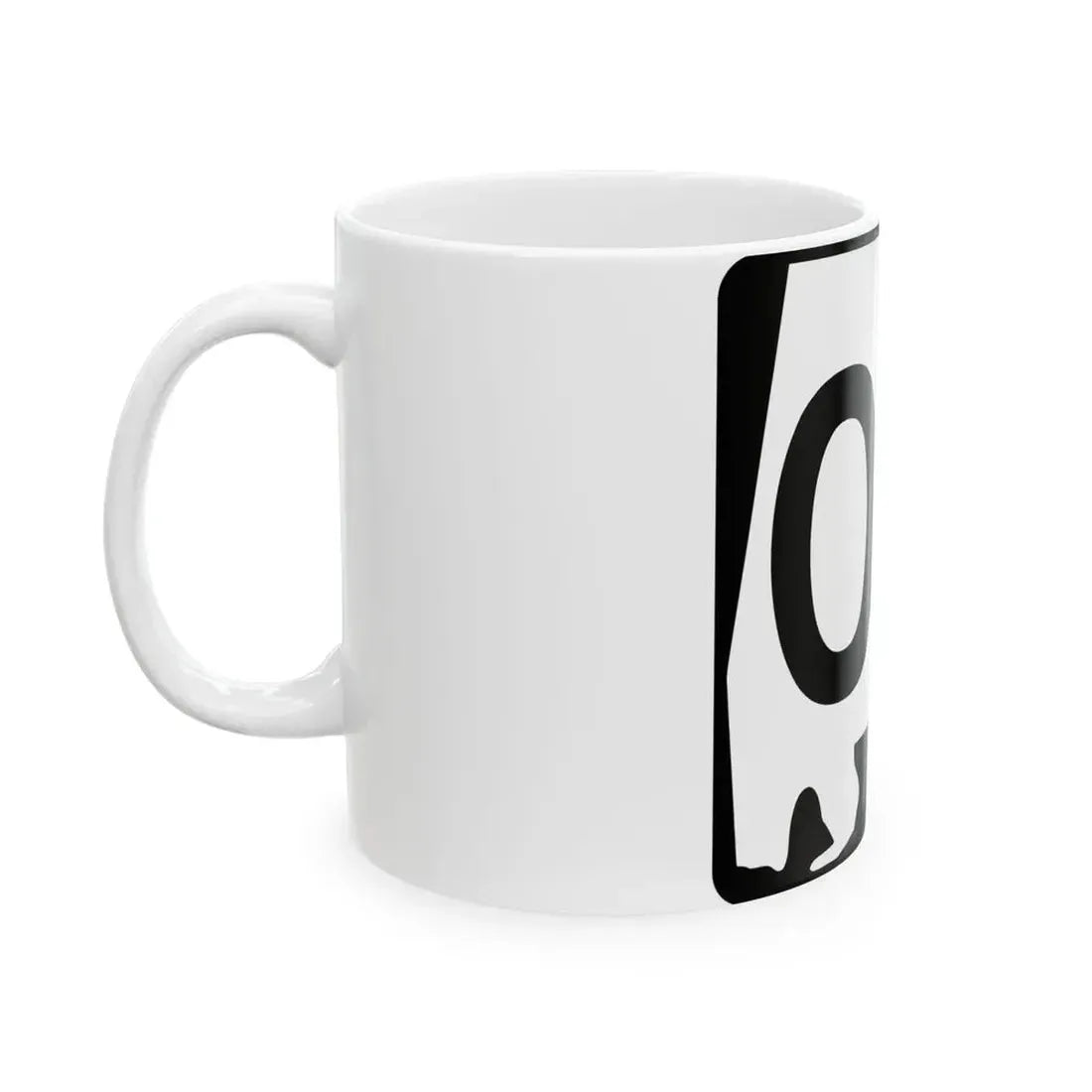 Alabama 00 Template (Alabama) (Road Sign) White Coffee Mug - Go Mug Yourself