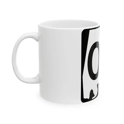 Alabama 00 Template (Alabama) (Road Sign) White Coffee Mug - Go Mug Yourself