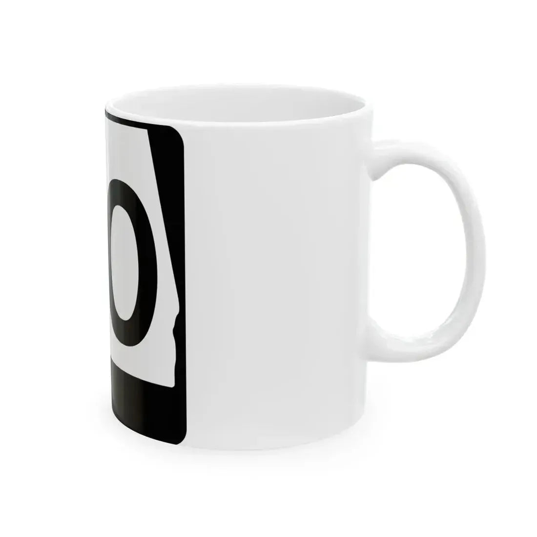Alabama 00 Template (Alabama) (Road Sign) White Coffee Mug - Go Mug Yourself