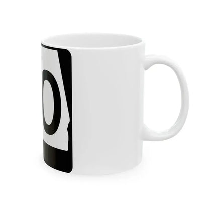 Alabama 00 Template (Alabama) (Road Sign) White Coffee Mug - Go Mug Yourself