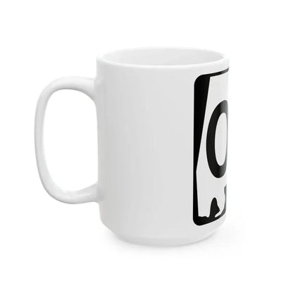 Alabama 00 Template (Alabama) (Road Sign) White Coffee Mug - Go Mug Yourself