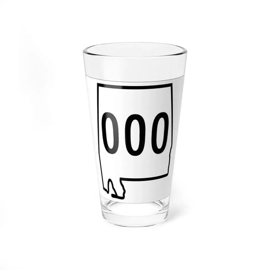 Alabama 000 1960 template (Alabama) (Road Sign) Pint Glss 16oz 16oz - Go Mug Yourself