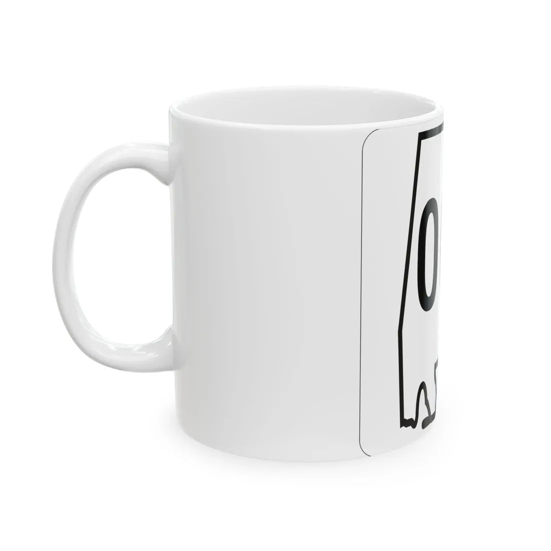 Alabama 000 1960 template (Alabama) (Road Sign) White Coffee Mug - Go Mug Yourself