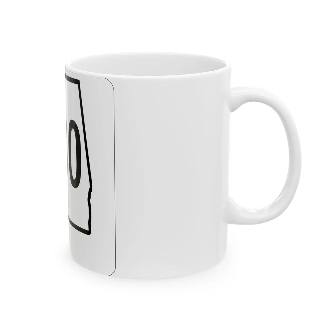 Alabama 000 1960 template (Alabama) (Road Sign) White Coffee Mug - Go Mug Yourself