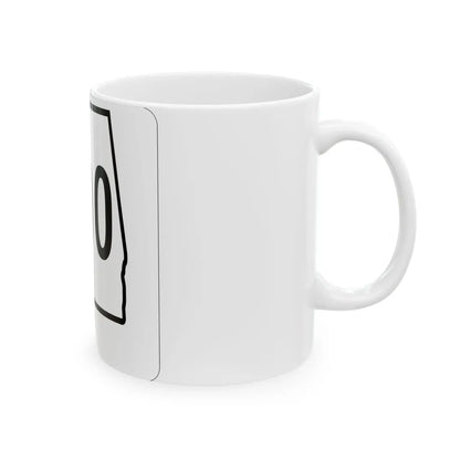 Alabama 000 1960 template (Alabama) (Road Sign) White Coffee Mug - Go Mug Yourself