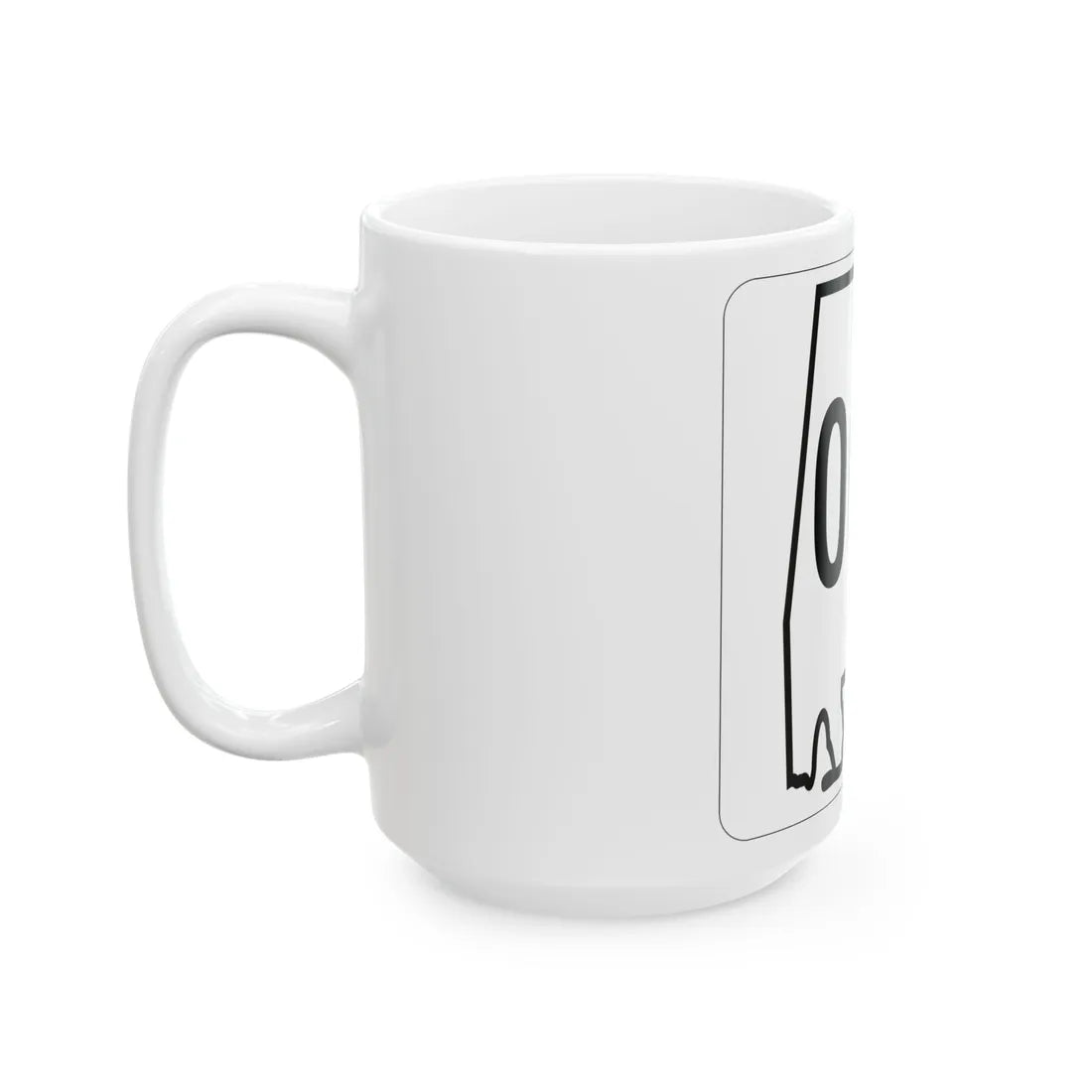Alabama 000 1960 template (Alabama) (Road Sign) White Coffee Mug - Go Mug Yourself