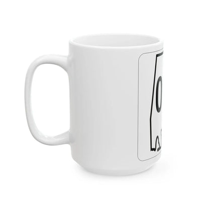 Alabama 000 1960 template (Alabama) (Road Sign) White Coffee Mug - Go Mug Yourself