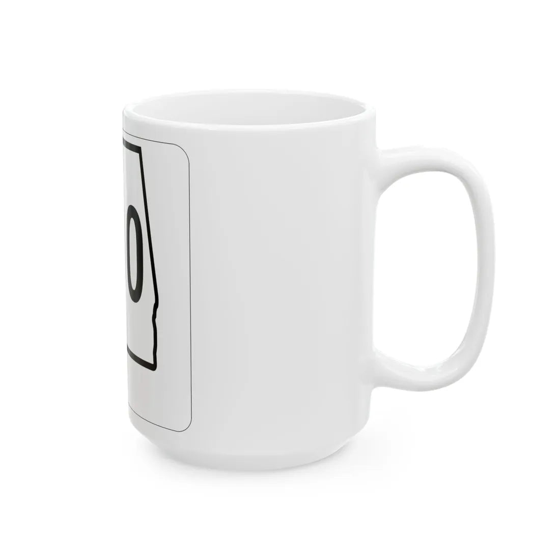 Alabama 000 1960 template (Alabama) (Road Sign) White Coffee Mug - Go Mug Yourself