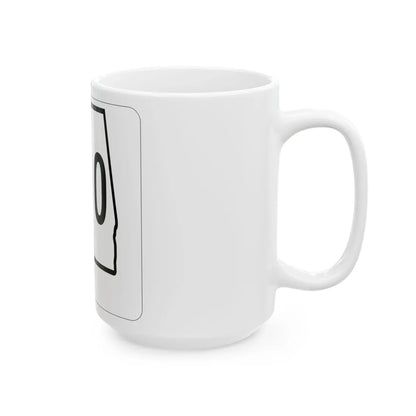 Alabama 000 1960 template (Alabama) (Road Sign) White Coffee Mug - Go Mug Yourself