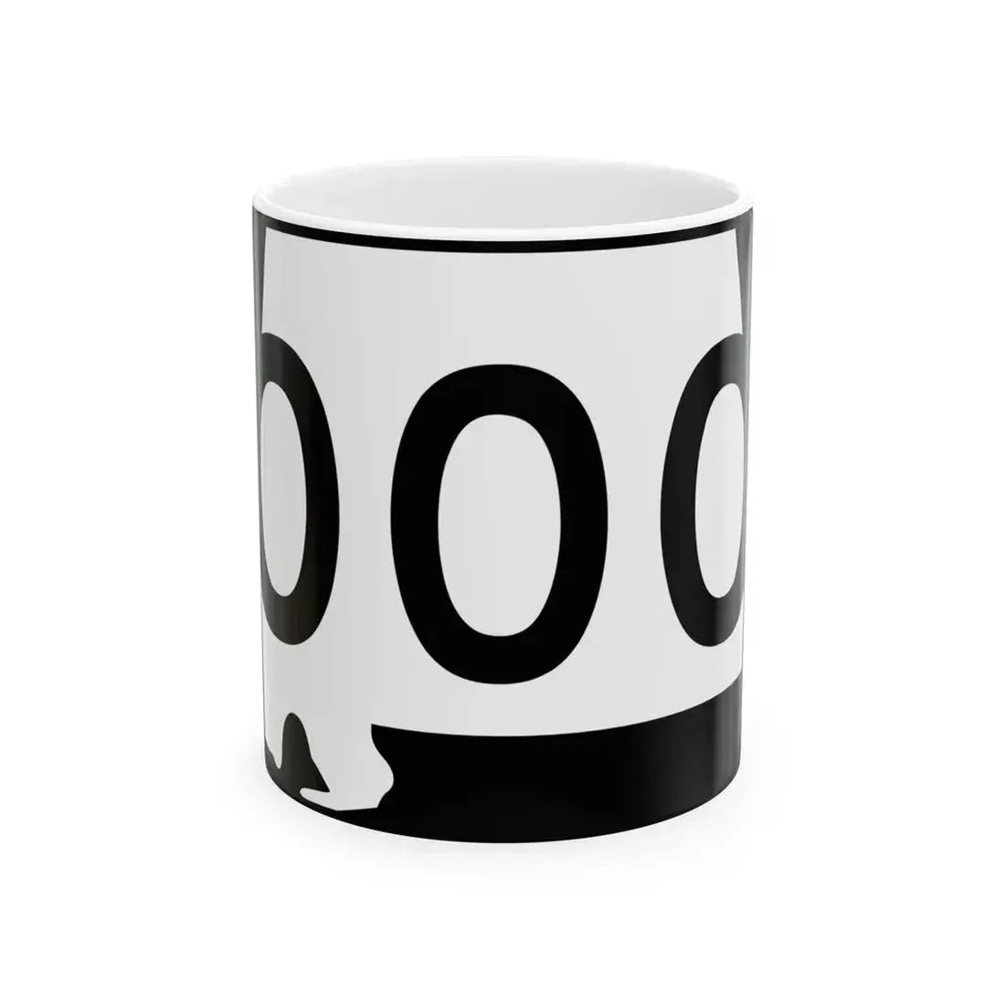 Alabama 000 Template (Alabama) (Road Sign) White Coffee Mug 11oz - Go Mug Yourself