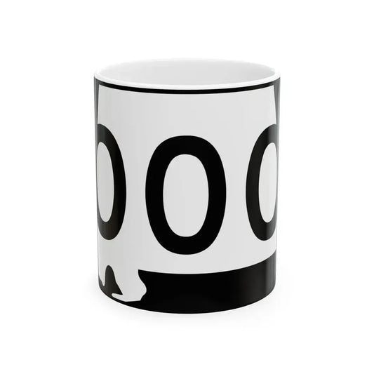 Alabama 000 Template (Alabama) (Road Sign) White Coffee Mug 11oz - Go Mug Yourself