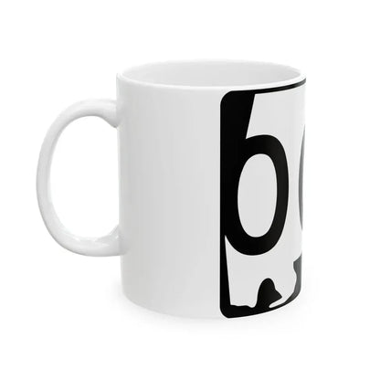 Alabama 000 Template (Alabama) (Road Sign) White Coffee Mug - Go Mug Yourself