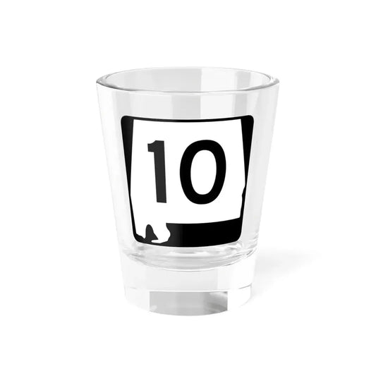 Alabama 10 (Alabama) (Road Sign) Shot Glass 1.5oz 1.5oz - Go Mug Yourself