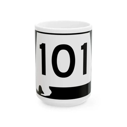 Alabama 101 (Alabama) (Road Sign) White Coffee Mug 15oz - Go Mug Yourself