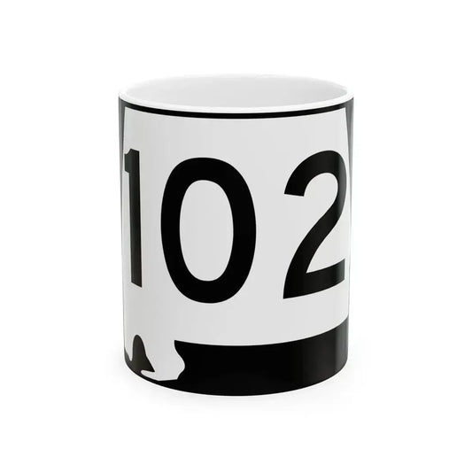 Alabama 102 (Alabama) (Road Sign) White Coffee Mug 11oz - Go Mug Yourself